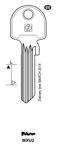 Afbeelding van Silca Cilindersleutel staal MXU2