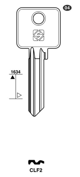 Afbeelding van Silca Cilindersleutel staal CLF2