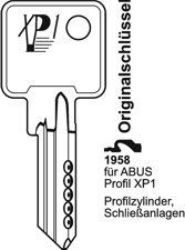 Afbeelding van Borkey 1958 Cilindersleutel voor ABUS XP1