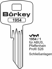 Afbeelding van Borkey 1954-1 Cilindersleutel voor PFAFFENHAIN S26