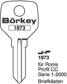 Afbeelding van Borkey 1873 Cilindersleutel voor RONIS