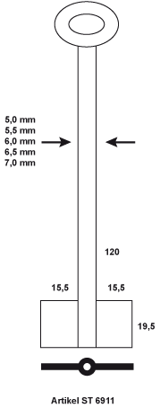 Afbeelding van Tilney dubbelbaardsleutel 6911 - 5.5 mm (140mm lang)