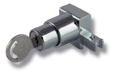 Afbeelding van SISO glasdeurcilinder 8600 alu finish incl 2 sleutels