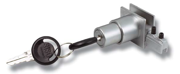 Afbeelding van SISO glasdeurcilinder 2010 push alu finish incl 2 sleutels