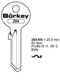 Afbeelding van Borkey Cilindersleutel 204KN