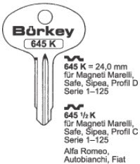Afbeelding van Borkey Cilindersleutel 645K