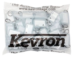 Afbeelding van Kevron sleutellabels klein Transparant (schrijfvlak 37x21) 50 stuks