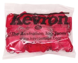Afbeelding van Kevron sleutellabels klein Rood (schrijfvlak 37x21) 50 stuks
