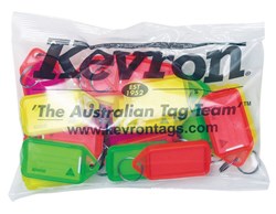 Afbeelding van Kevron sleutellabels groot Neon (schrijfvlak 74x38) 25 stuks