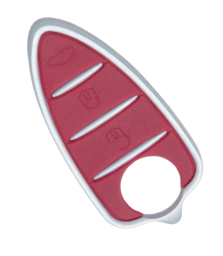 Afbeelding van Silca lege behuizing knopjes rood 3-knops ARRS8
