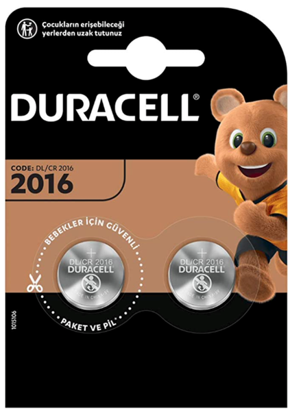 Afbeelding van Duracell batterij CR2016 - 3V (2 stuks)