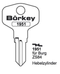 Afbeelding van Borkey 1951 Cilindersleutel voor BURG