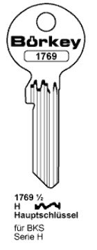Afbeelding van Borkey 1769½ H Cilindersleutel voor BKS