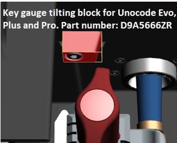 Afbeelding van Silca Gauge tilting block Unocode Pro D9A5666ZR