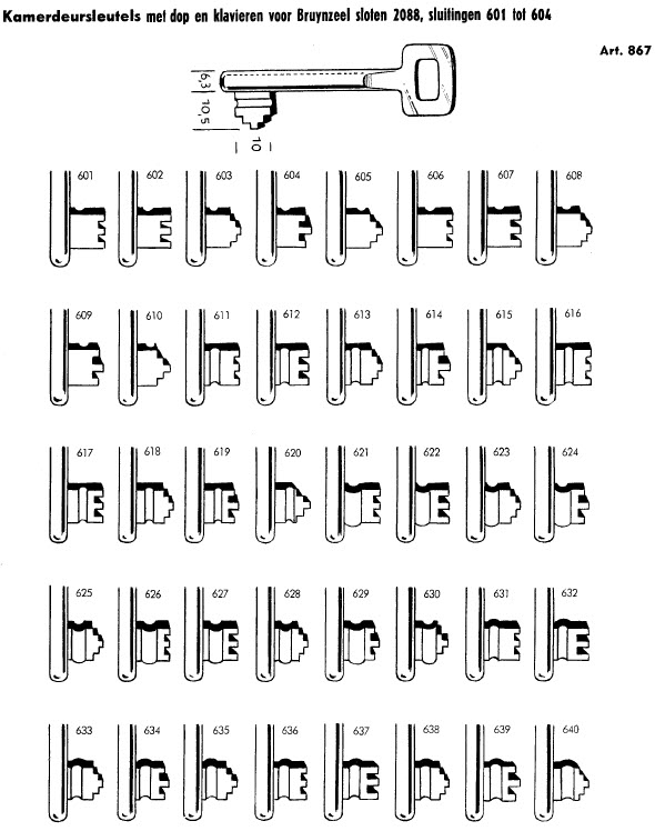 in verlegenheid gebracht vuurwerk terugtrekken Steenhauer Sleutels | Silca Selected Partner | Lips klaviersleutel art.  867/2088- 626 / 106