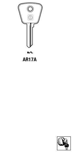 Afbeelding van Silca Autosleutel z/plastic kop staal AR17A