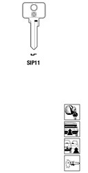 Afbeelding van Silca Autosleutel z/plastic kop staal SIP11