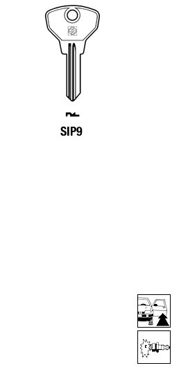 Afbeelding van Silca Autosleutel z/plastic kop staal SIP9
