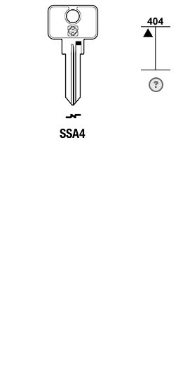 Afbeelding van Silca Autosleutel z/plastic kop staal SSA4