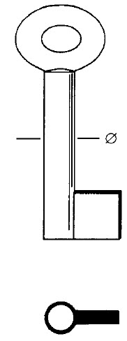 Afbeelding van Tilney klaviersleutel art. 70-9 (5.4mm)