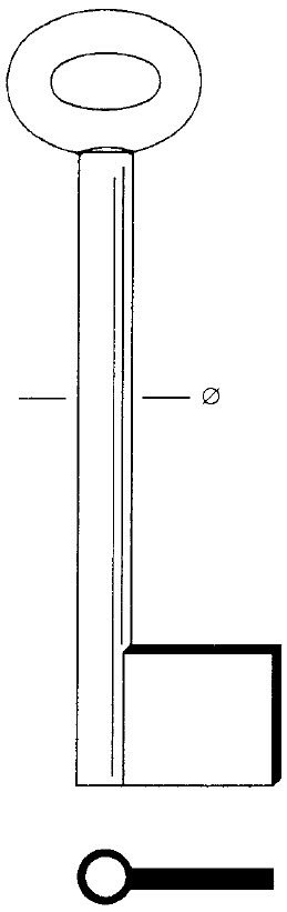 Afbeelding van Tilney klaviersleutel 58/9 (5.4mm)