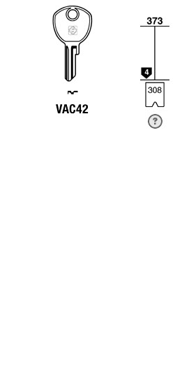 Afbeelding van Silca Cilindersleutel staal VAC42