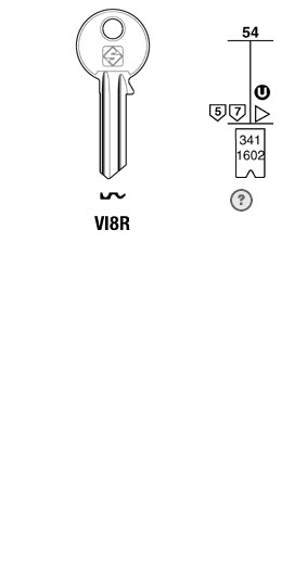 Afbeelding van Silca Cilindersleutel staal VI8R