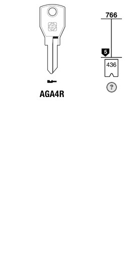 Afbeelding van Silca Cilindersleutel staal AGA4R