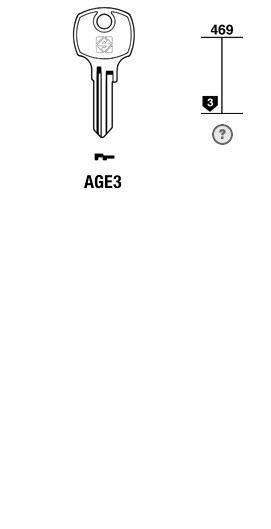 Afbeelding van Silca Cilindersleutel staal AGE3