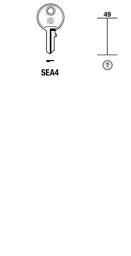 Afbeelding van Silca Cilindersleutel brass SEA4
