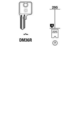 Afbeelding van Silca Cilindersleutel brass DM36R