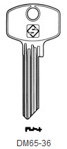 Afbeelding van Silca Cilindersleutel brass DM65-36