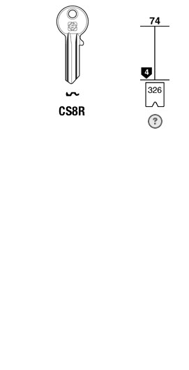 Afbeelding van Silca Cilindersleutel brass CS8R