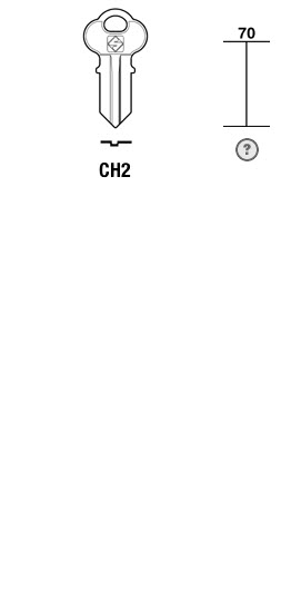 Afbeelding van Silca Cilindersleutel brass CH2