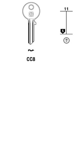 Afbeelding van Silca Cilindersleutel brass CC8