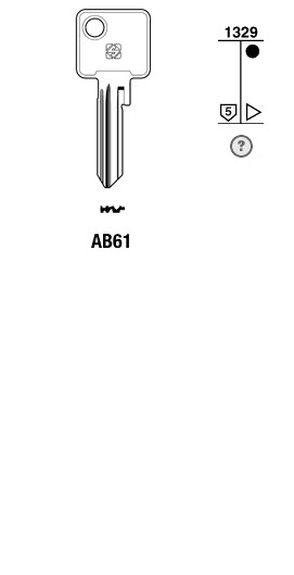 Afbeelding van Silca Cilindersleutel brass AB61