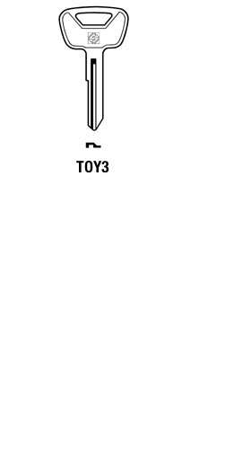 Afbeelding van Silca Autosleutel z/plastic kop staal TOY3
