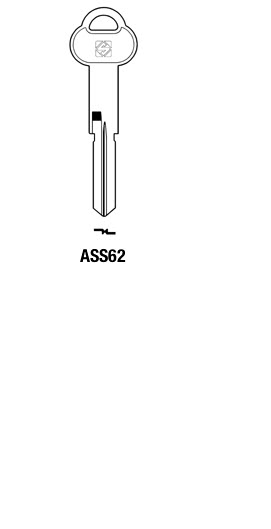 Afbeelding van Silca Autosleutel z/plastic kop brass ASS62