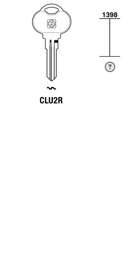 Afbeelding van Silca Autosleutel z/plastic kop brass CLU2R