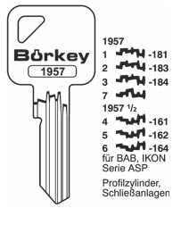 Afbeelding van Borkey 1957½ 6 Cilindersleutel voor BAB / IKON