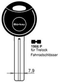 Afbeelding van Borkey 1966P banensleutel voor Trelock (TRK8DP)