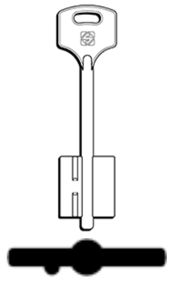 Afbeelding van Silca Klaviersleutel brass 5EB9