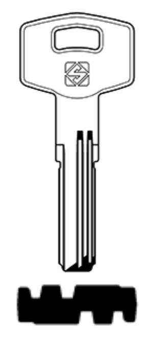 Afbeelding van Silca Cilindersleutel brass TE24
