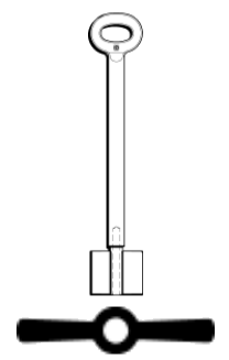 Afbeelding van Silca Klaviersleutel brass 5ASS2