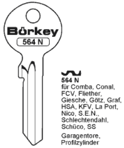Afbeelding van Borkey 564N Cilindersleutel voor SCHUECO ETC.