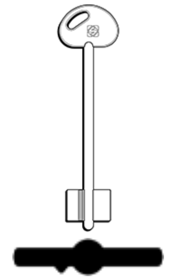 Afbeelding van Silca Klaviersleutel brass 5FUR1