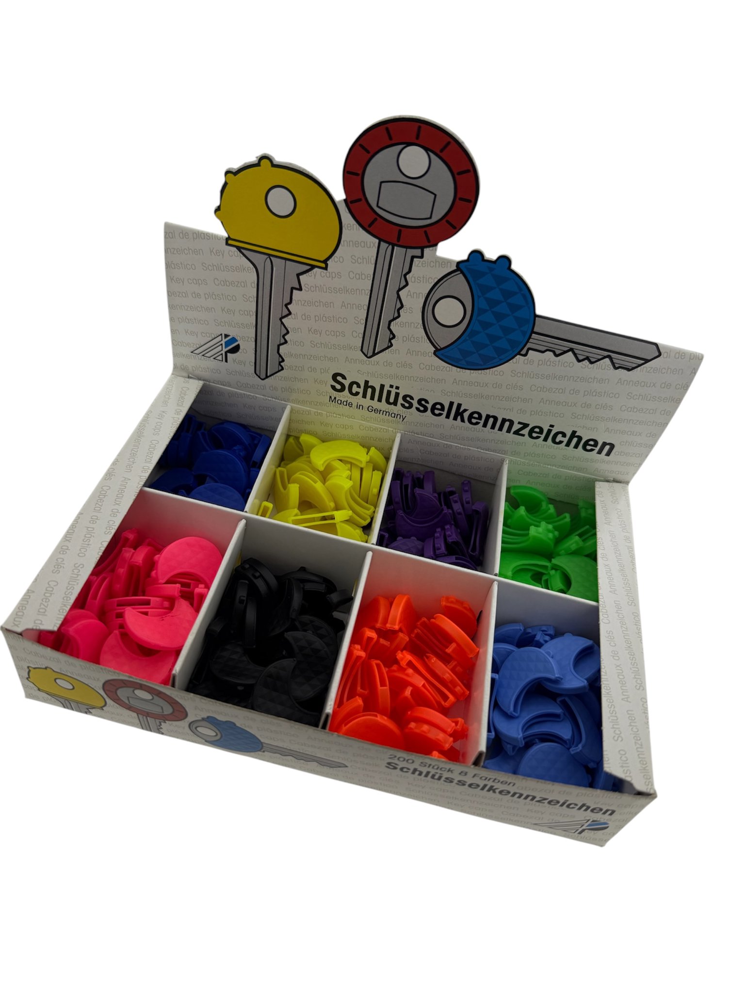 Afbeelding van Kappen halve maan (200 stuks) assorti NEON