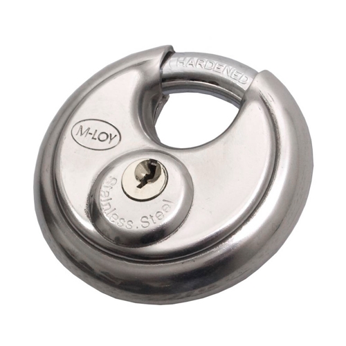 Afbeelding van M-Loy Discusslot RVS 90mm VS met uitboorbeveiliging