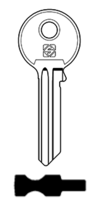 Afbeelding van Silca Cilindersleutel brass PA3
