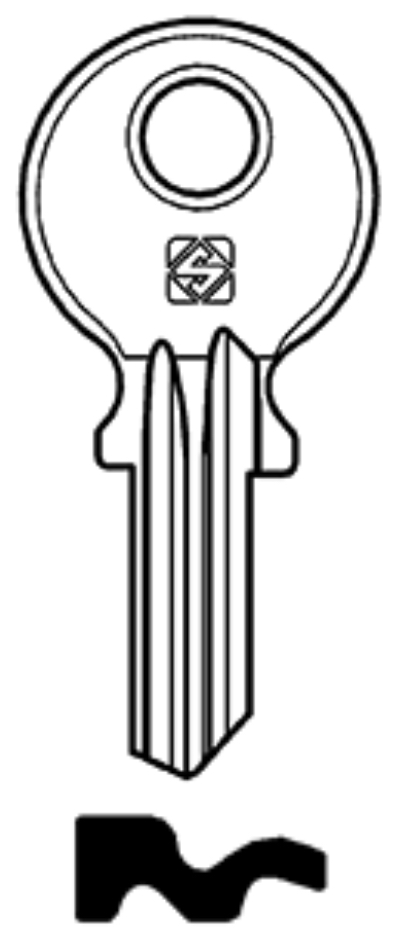 Afbeelding van Silca Cilindersleutel brass ZT2